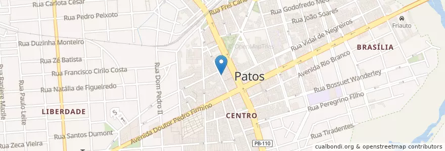 Mapa de ubicacion de Odonto Minas en ブラジル, 北東部地域, パライバ, Região Metropolitana De Patos, Região Geográfica Intermediária De Patos, Região Geográfica Imediata De Patos, Patos.