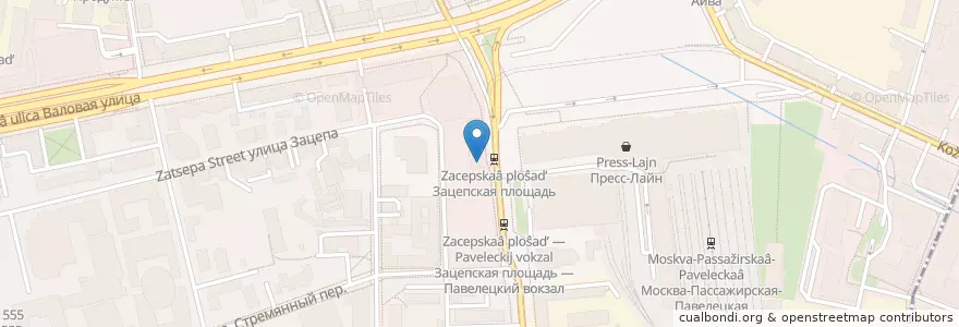 Mapa de ubicacion de Upside Down Cake en Russie, District Fédéral Central, Moscou, Центральный Административный Округ, Район Замоскворечье.
