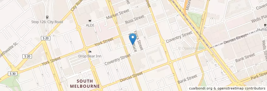 Mapa de ubicacion de St Ali Coffee Roasters en 오스트레일리아, Victoria, City Of Port Phillip.