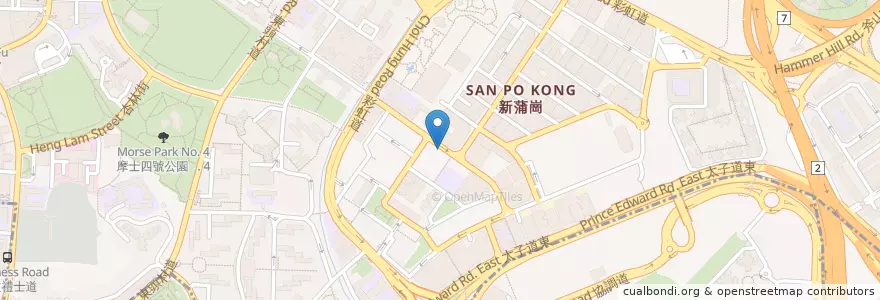 Mapa de ubicacion de 糖川餐廳 en الصين, غوانغدونغ, هونغ كونغ, الأقاليم الجديدة, كولون, 黃大仙區 Wong Tai Sin District, 九龍城區 Kowloon City District.