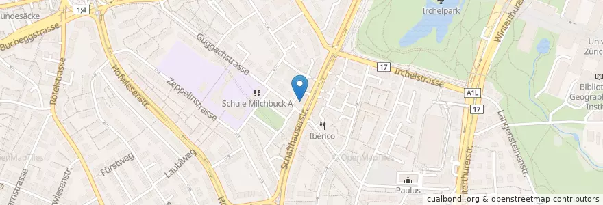 Mapa de ubicacion de Pizzeria da Amici en Zwitserland, Zürich, Bezirk Zürich, Zürich.