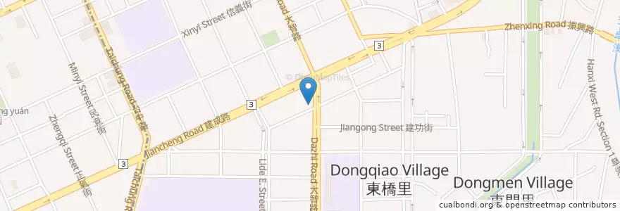 Mapa de ubicacion de 黃記牛肉麵 en 臺灣, 臺中市, 東區.
