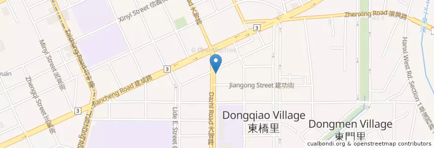 Mapa de ubicacion de 廣粵燒臘快餐 en 臺灣, 臺中市, 東區.