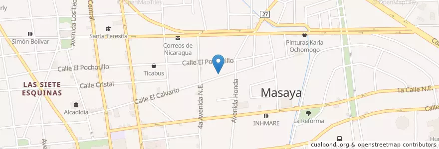 Mapa de ubicacion de Rosticería El Calvario en Nicaragua, Masaya, Masaya (Municipio).