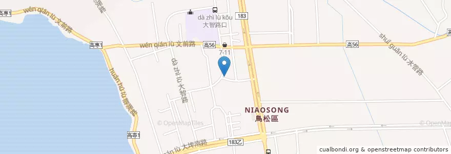 Mapa de ubicacion de 夏綠蒂早午餐 en 臺灣, 高雄市, 鳥松區.