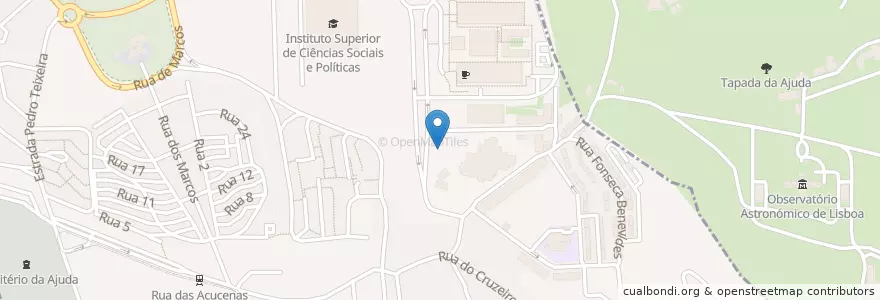 Mapa de ubicacion de Bombeiros Voluntários da Ajuda en ポルトガル, Área Metropolitana De Lisboa, Lisboa, Grande Lisboa, リスボン, Ajuda.