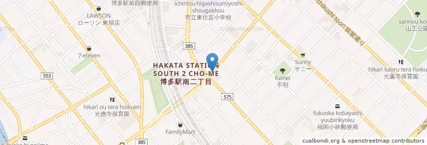 Mapa de ubicacion de Volks en Japão, 福岡県, 福岡市, 博多区.