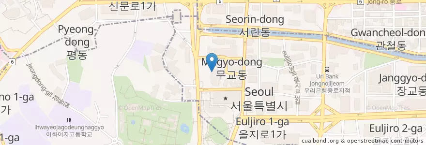Mapa de ubicacion de NH농협은행 광화문금융센터 en Korea Selatan, 서울.