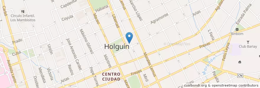 Mapa de ubicacion de REYES ¿Quieres hacerte chófer? en 古巴, Holguín, Holguín.