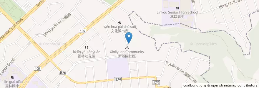 Mapa de ubicacion de 八方雲集 en Taïwan, Nouveau Taipei, Linkou.