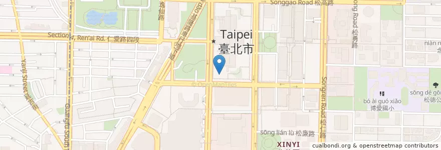 Mapa de ubicacion de 市府停車場入口 en Taiwan, Neu-Taipeh, Taipeh, Xinyi.