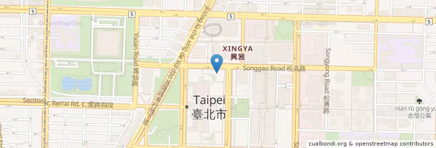Mapa de ubicacion de 市府停車場入口 en Tayvan, 新北市, Taipei, 信義區.
