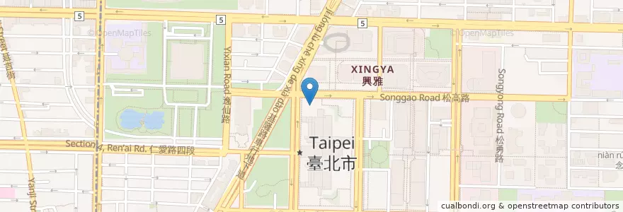 Mapa de ubicacion de 市府停車場出口 en Taïwan, Nouveau Taipei, Taipei, District De Xinyi.