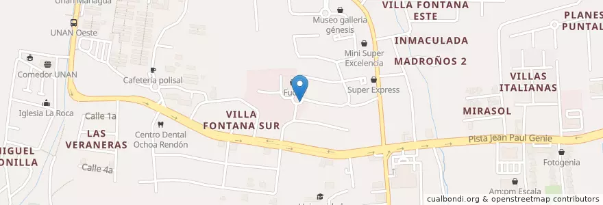 Mapa de ubicacion de Calle Miel Nicaragua en Никарагуа, Departamento De Managua, Managua (Municipio).