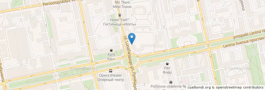 Mapa de ubicacion de SteakHouse en Russie, District Fédéral De L'Oural, Oblast De Sverdlovsk, Городской Округ Екатеринбург.