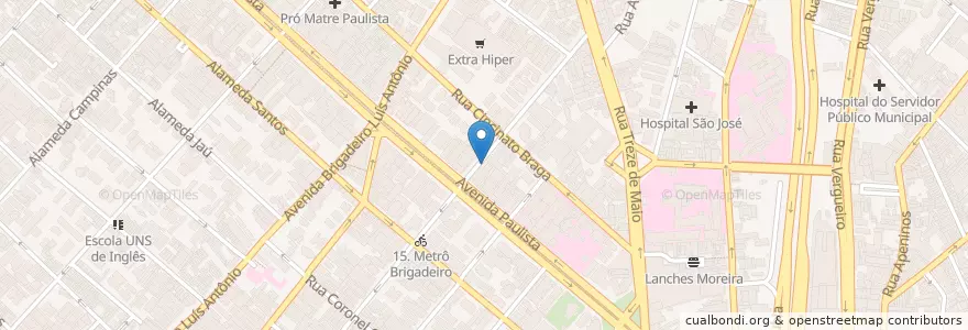 Mapa de ubicacion de Lanches 345 en Brasilien, Südosten, São Paulo, Região Geográfica Intermediária De São Paulo, Região Metropolitana De São Paulo, Região Imediata De São Paulo, São Paulo.