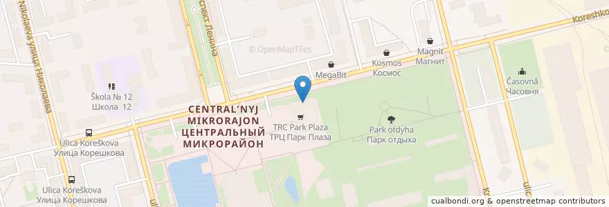 Mapa de ubicacion de KFC en Rusia, Центральный Федеральный Округ, Московская Область, Городской Округ Электросталь.
