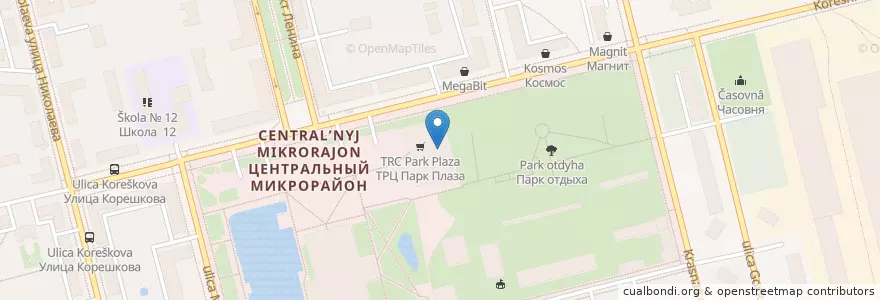 Mapa de ubicacion de Вики синема en 俄罗斯/俄羅斯, Центральный Федеральный Округ, 莫斯科州, Городской Округ Электросталь.