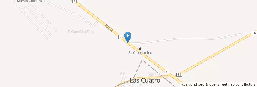 Mapa de ubicacion de Abais Bar en ニカラグア, カラソ県, San Marcos (Municipio).