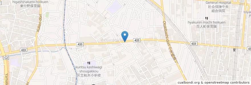 Mapa de ubicacion de サラダキッチン en 日本, 東京都.
