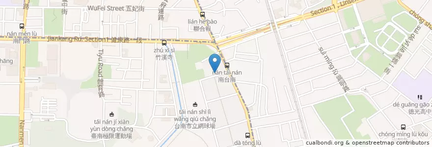Mapa de ubicacion de 鰻嘴幸福-日式家庭料理 en Taiwan, Tainan.