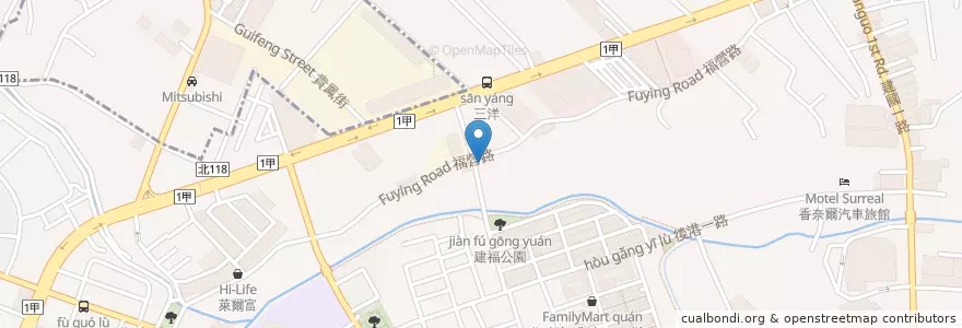 Mapa de ubicacion de 米苔目 en Taïwan, Nouveau Taipei, Hsinchuang.