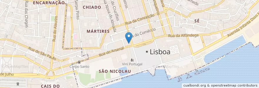 Mapa de ubicacion de RIB - Beef & Wine Lisboa en 葡萄牙, Lisboa, Grande Lisboa, 里斯本, Santa Maria Maior.