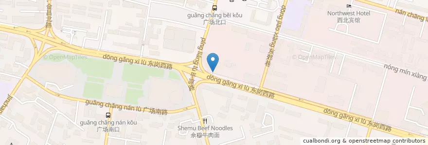 Mapa de ubicacion de 工商银行 en China, Gansu, 兰州市 (Lanzhou), 城关区.