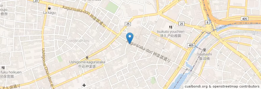 Mapa de ubicacion de 椿屋珈琲店 en اليابان, 東京都, 新宿区.