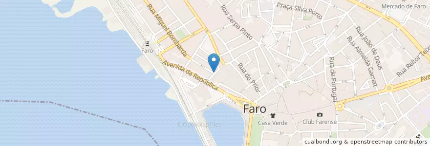 Mapa de ubicacion de Outro Lado en ポルトガル, Algarve, Algarve, Faro, Faro, Faro.