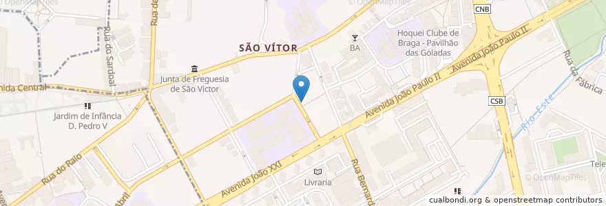 Mapa de ubicacion de Igreja Evangélica Assembleia de Deus de Braga en Portogallo, Nord, Braga, Cávado, Braga, São Vítor.