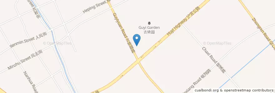 Mapa de ubicacion de 上海古漪园餐厅 en 中国, 上海市, 嘉定区.