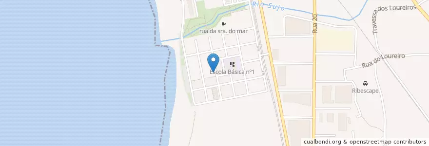 Mapa de ubicacion de O Benfiquista en البرتغال, آويرو, المنطقة الشمالية (البرتغال), Área Metropolitana Do Porto, Espinho, Silvalde.