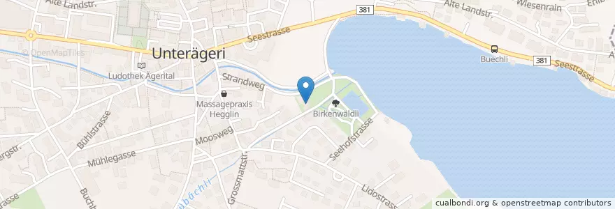Mapa de ubicacion de Clubhaus SC Frosch Aegeri Wasserball en Switzerland, Zug, Unterägeri.