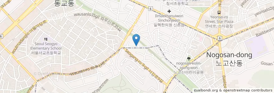 Mapa de ubicacion de 공중캠프 en 韩国/南韓, 首尔, 麻浦區, 서교동.