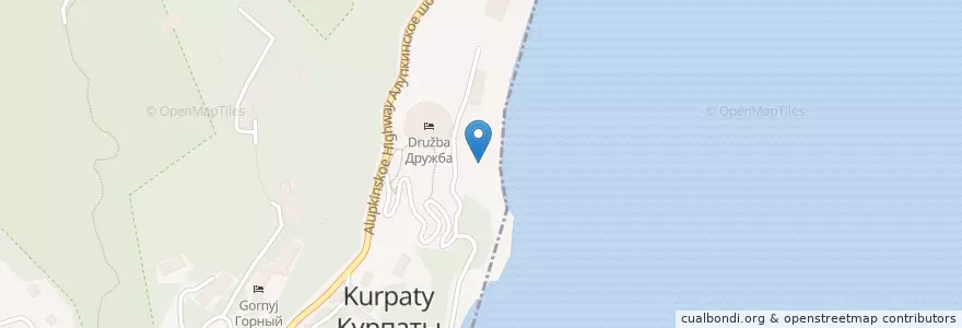 Mapa de ubicacion de Dolphin en Russia, South Federal District, Autonomous Republic Of Crimea, Republic Of Crimea, Yalta City Municipality, Городской Округ Ялта.
