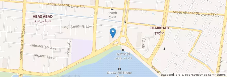 Mapa de ubicacion de بانک ملت en 이란, استان اصفهان, شهرستان اصفهان, بخش مرکزی شهرستان اصفهان, اصفهان.