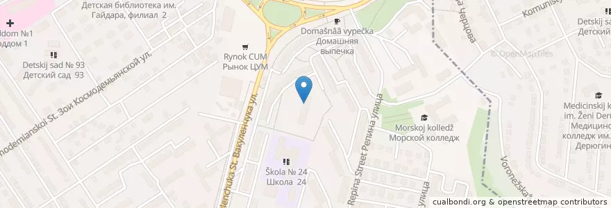 Mapa de ubicacion de Гагаринский районный суд города Севастополя en Russland, Föderationskreis Südrussland, Sewastopol, Sewastopol, Rajon Gagarin, Bezirk Gagarin.