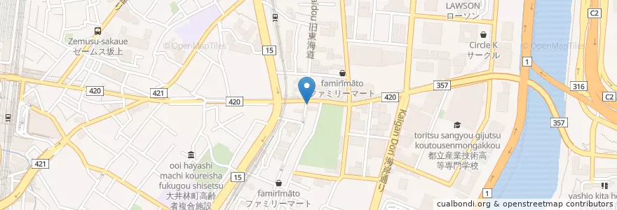Mapa de ubicacion de ちどり en Japan, Tokyo, Shinagawa.