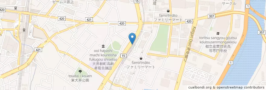 Mapa de ubicacion de マクドナルド en Jepun, 東京都, 品川区.