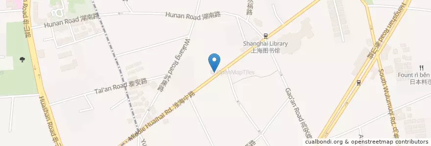 Mapa de ubicacion de 御香海（淮海店） en 중국, 상하이, 쉬후이구.