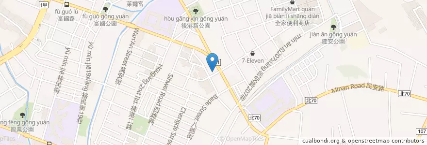 Mapa de ubicacion de 大使館 咖啡專賣店 en تایوان, 新北市, 新莊區.