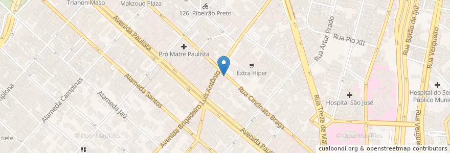 Mapa de ubicacion de Empório Café & Conveniencia en البَرَازِيل, المنطقة الجنوبية الشرقية, ساو باولو, Região Geográfica Intermediária De São Paulo, Região Metropolitana De São Paulo, Região Imediata De São Paulo, ساو باولو.