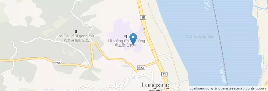 Mapa de ubicacion de 聖心修道院 en 台湾, 新北市, 八里区.
