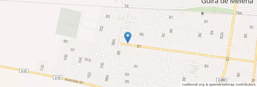 Mapa de ubicacion de pizzería Rey en كوبا, Artemisa, Güira De Melena, Ciudad De Güira De Melena.