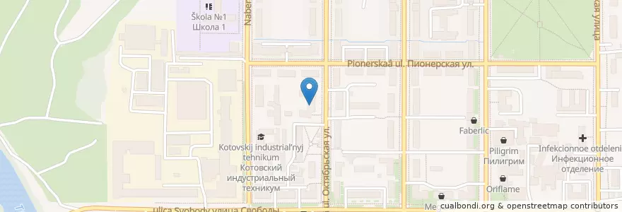 Mapa de ubicacion de Музыкальная школа en Russie, District Fédéral Central, Oblast De Tambov, Городской Округ Котовск.