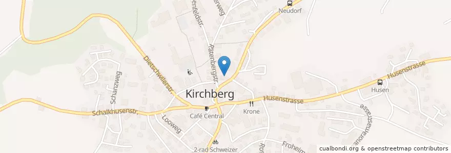 Mapa de ubicacion de Eintracht en Suiza, San Galo, Wahlkreis Toggenburg, Kirchberg (Sg).