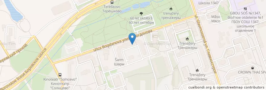 Mapa de ubicacion de Тёма en Rusia, Distrito Federal Central, Москва, Западный Административный Округ, Район Солнцево.