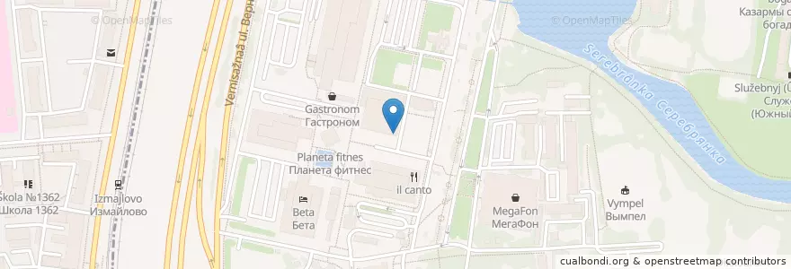 Mapa de ubicacion de Хинкальная en روسیه, Центральный Федеральный Округ, Москва, Восточный Административный Округ, Район Измайлово.