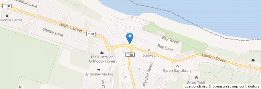 Mapa de ubicacion de Ozymex en Australië, Nieuw-Zuid-Wales, Byron Shire Council.